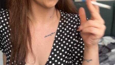 Smoking blue malrboro hands free