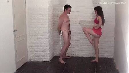 Ballbusting from sexy Kim