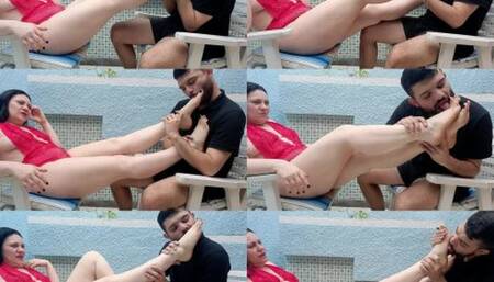 FIRST TIME OF THE BOY SUCKING FEET - LETICIA MILLER & LUCAS (SLAVE BOY) EXCLUSIVE LM VIDEOS AUGUST 2023 - CLIP 3