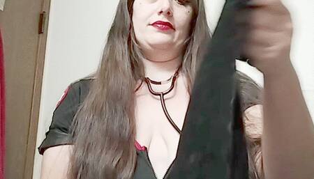 ASMR leather gloves and surgical gloves nurse tease