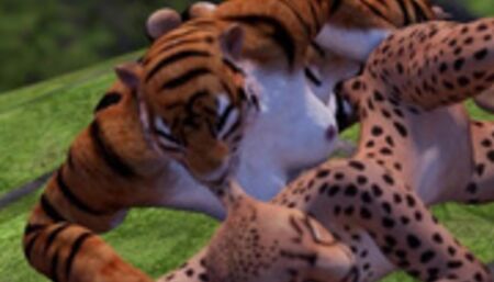 Kat fanger FURRY porno af lesbiske