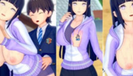 [Hentai Game Koikatsu! ]Have sex with Big tits Naruto Hinata Hyuga.3DCG Erotic Anime Video.