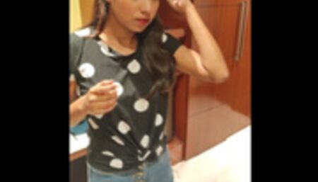 She getting ready for party but i fucked her and cum on her belly - Indian Audio Sex