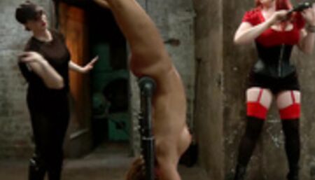 Lesbian bound in upside down position