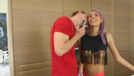 cocksucking teen pussy drilled in the kitchen