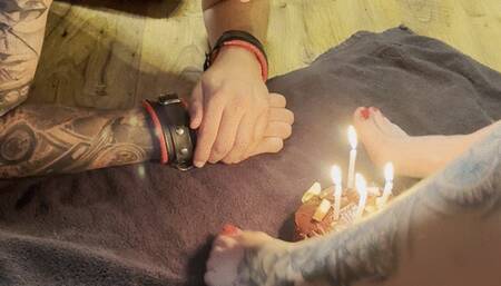 Birthday Cake Foot Smash