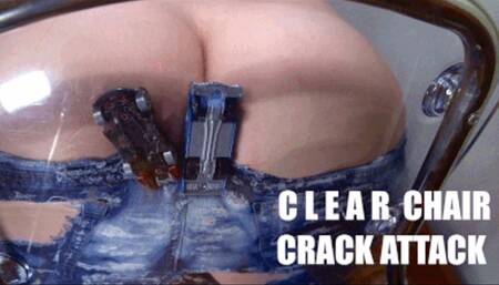 CLEAR CHAIR CRACK ATTACK TOY CAR CRUSH by GIANTESS hairy Italian girl : 1 Hot Wheels car crush, + 2 cars crushed in ripped jeans, ass crack on TRANSPARENT seat * SMALL SCREEN 640p SD wmv