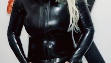 TAKING OFF THE LATEX CATSUIT