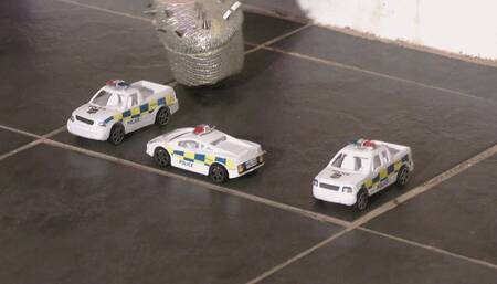 3 Cop Cars Crushed Under Natalia's Silver Platform High Heel Shoes (4K)