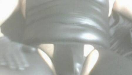 Edging in latex gear and cock ring