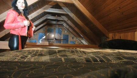 gloved leather milf pov sex and cum