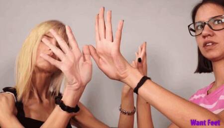 Lesbian Hand Comparison - 4K MP4