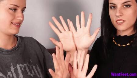 Young Ladies Hand Comparison - 4K MP4