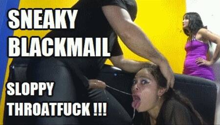 DEEP THROAT SPIT FETISH 230813H SARAI THROAT FUCKING SNEAKY BLACKMAIL BEHIND THE COUCH SD MP4