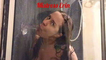 Sucking My Dildo in the Shower