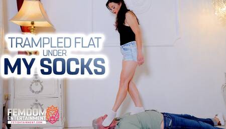 Trampled flat under my socks ( Sock Trampling with Lady Nicole ) - FULL HD MP4