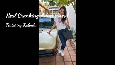 Kalinda debut - Cranking her Fiat 147