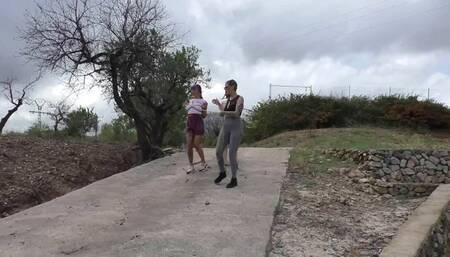 Extended Bondage Walk Training for two sexy Spanish Girls - Part 2 mp4 SD