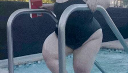 WADDLING around the PUBLIC POOL