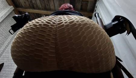 Leggings teasing in attic with my slut Faith
