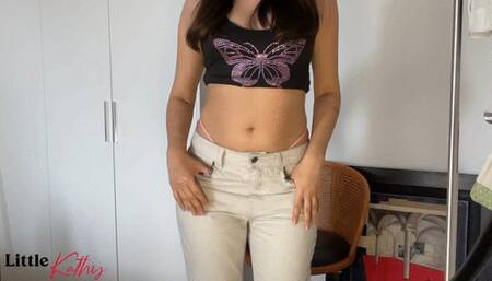 Squirt in my room at home in Jeans