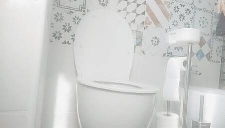 wonderful real barbie doll on the toilet