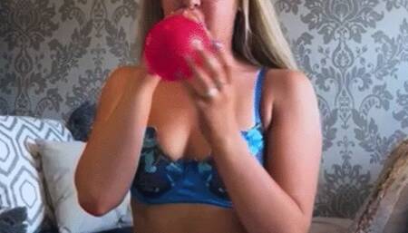 Bonus Clip: Ruby Balloon ace blow to pop in Lingerie (mobile)