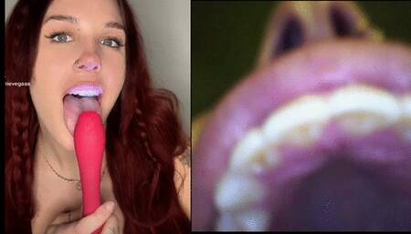 2 Views of Dildo Cam Deep Throat