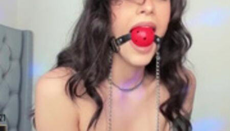 Gia_Baker GagBall Teasing and orgasm with my fingers