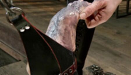 Bound blonde feet candle waxed