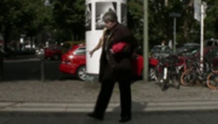 Naked slave bound in the city center