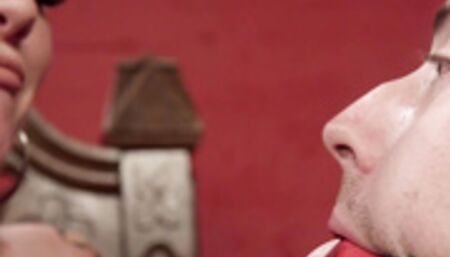 Punk femdom pegging tattooed man