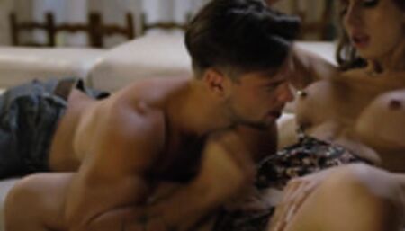 Brunette tranny fucks straight guys ass