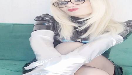 Fetish JOI latex boots gloves