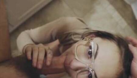 tight ass teen peels off jeans to fuck