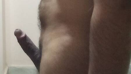 Big Black Cock Guy Very Hard Masturbation and Cum