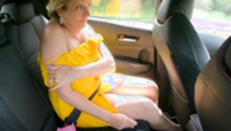 Lady Sonia plays with her magic wand in the car