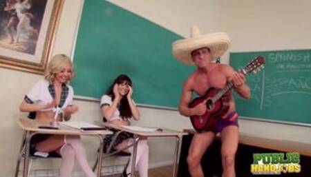 Public Handjobs Aaliyah Love and Alison Rey