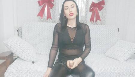 Lollipop and strapon tease