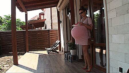 Mega pregnant belly Lusy (1920x1080 HD) MP4
