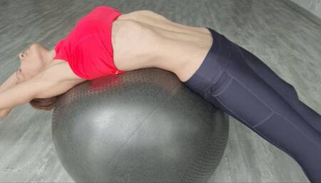 Stretching belly and ABS on gim ball 5 ABS