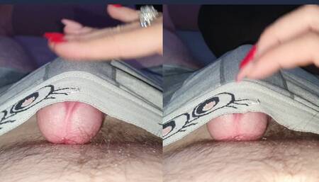 Test 3: Which is the faster way to make penis cum in underpants? Using fingertips or using nails?