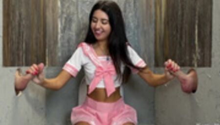 Anime Girl Tries Glory Hole for the First Time Two Strangers Cum in Her Mouth and Pussy