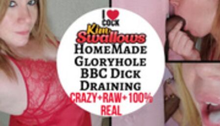 Homemade Gloryhole BBC Dick Draining