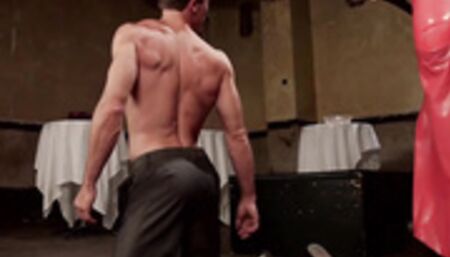 Femdom pegs and wanks slave