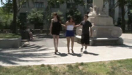 Spanish hottie bound and fucked outdoor