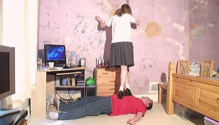 Schoolgirl Danielle Trampling