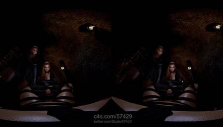 VR180 - Sadistic Spoiled Princesses Torment Slave With Milking Machine