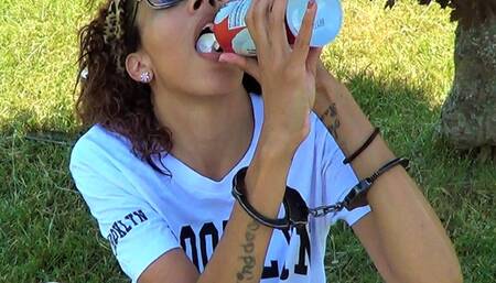 Odette - Handcuffs and Whip Cream in the Park (MP4)