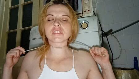 Smothering a pretty neck